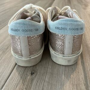 Golden Goose Rose Gold Highstar Sneakers